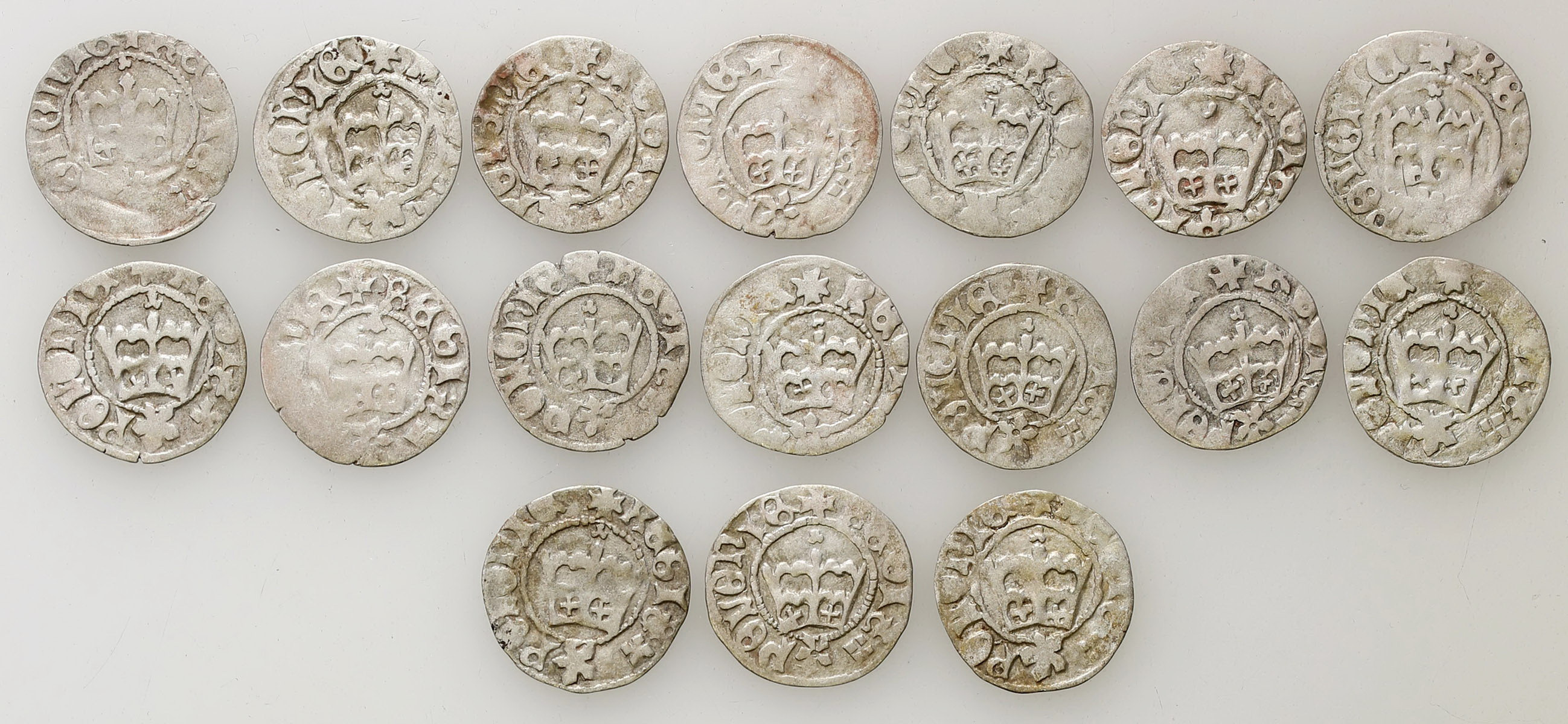 Jan I Olbracht (1492–1501). Półgrosz, zestaw 17 sztuk